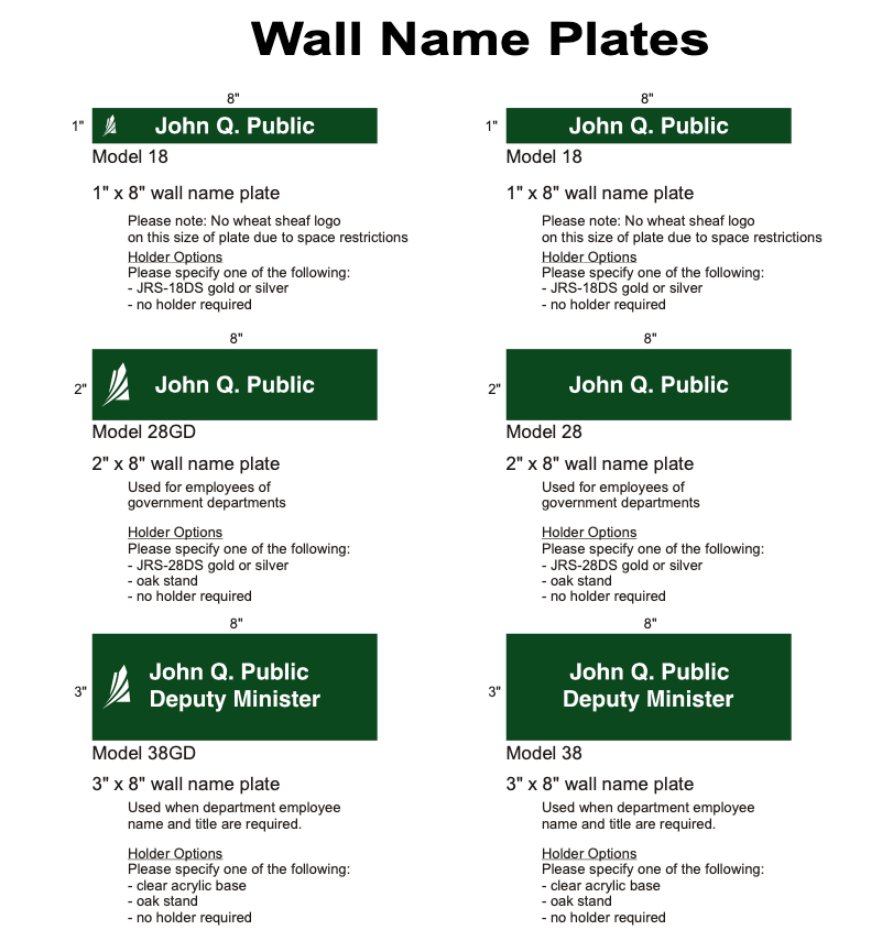 Engraved Nameplates